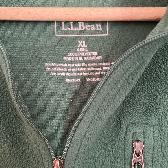LL BEAN Fleece Zip - Picture 3 of 3